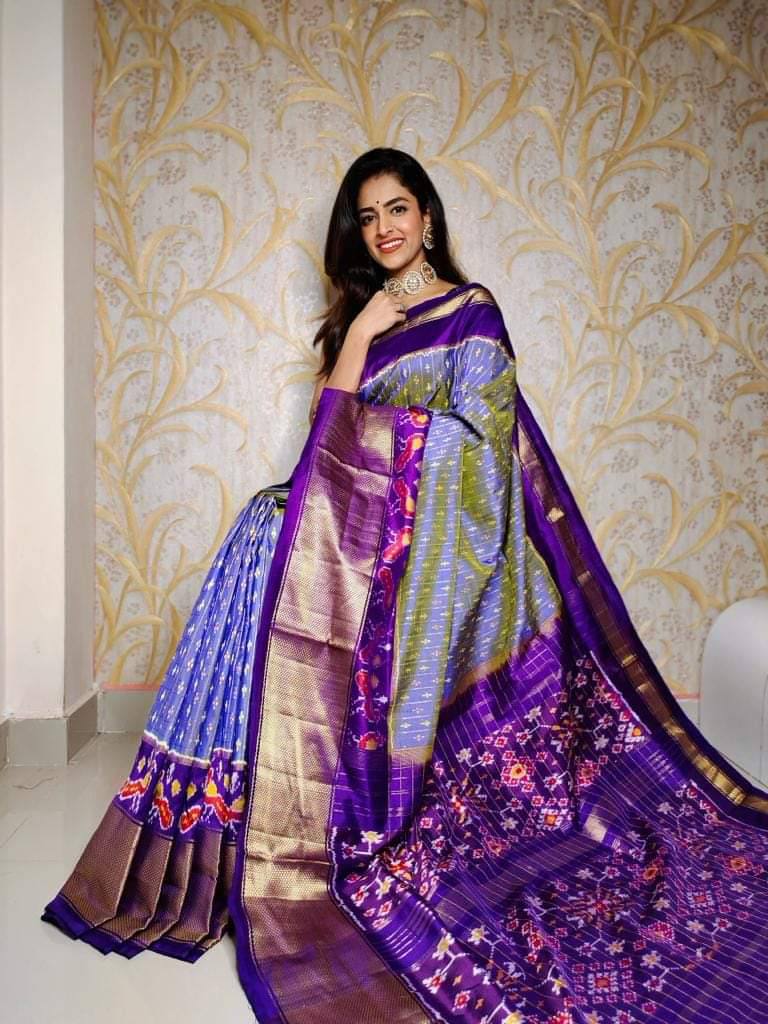 Purple Soft Silk Handloom by Icultuer