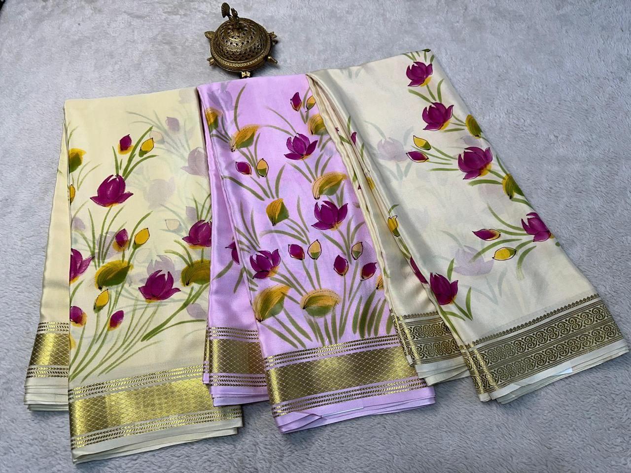 hand printed all over by Icultuer with zari border