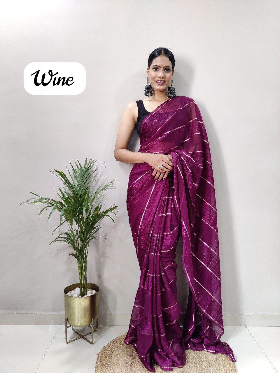 Soft Georgette Silk by Icultuer With Satin Zari Patta