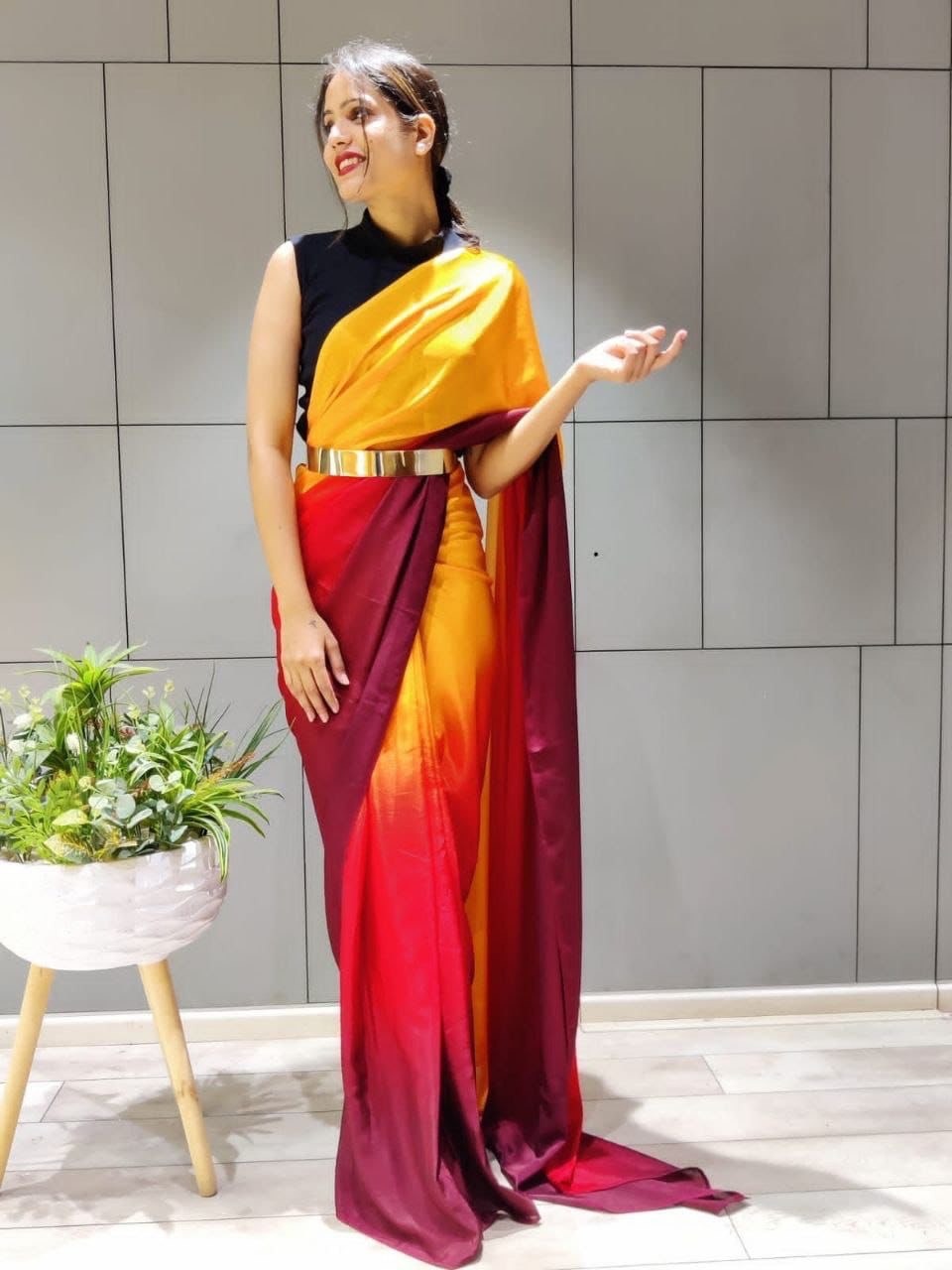 Bollywood One Minute Multi Color Chion Fabric by Icultuer