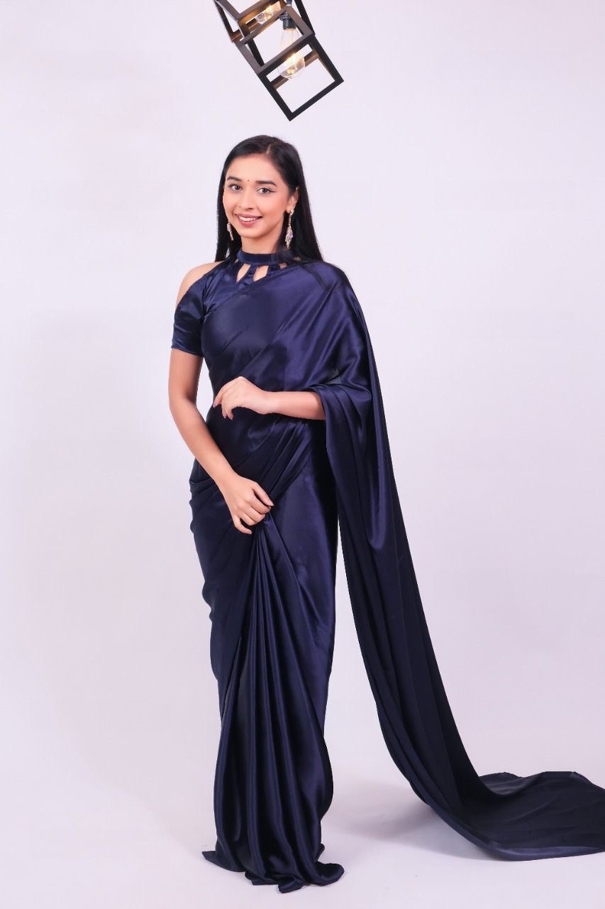 Bollywood Super Hit Ready To Wear Satin Soft Fabric by Icultuer