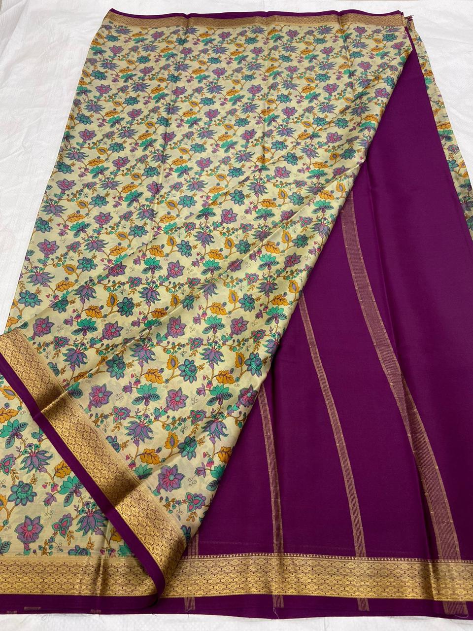 Buy PAVITRA Pure Kubera Pattu Saree – Digital Print Silk Collection
