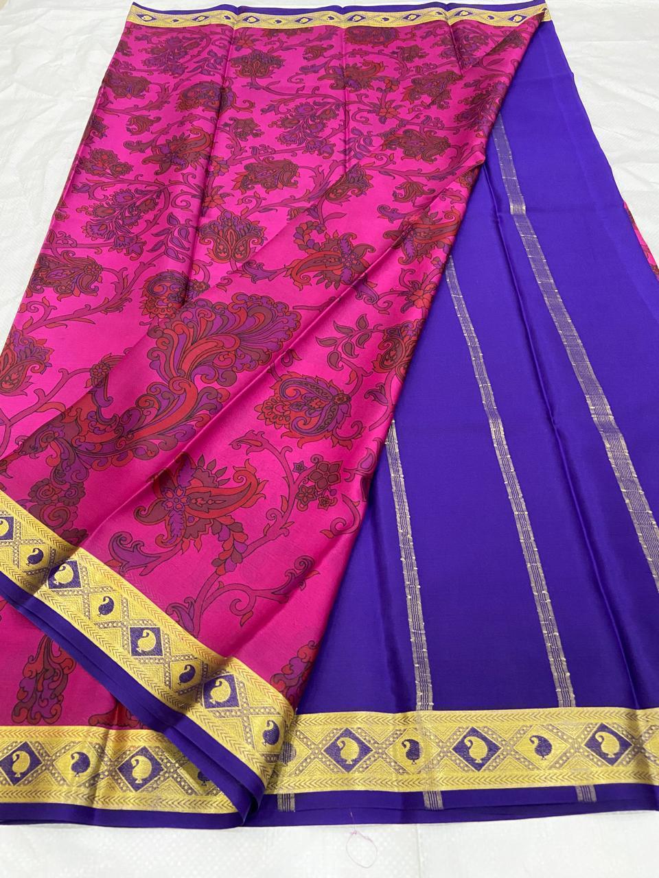 Buy PAVITRA Pure Kubera Pattu Saree – Digital Print Silk Collection