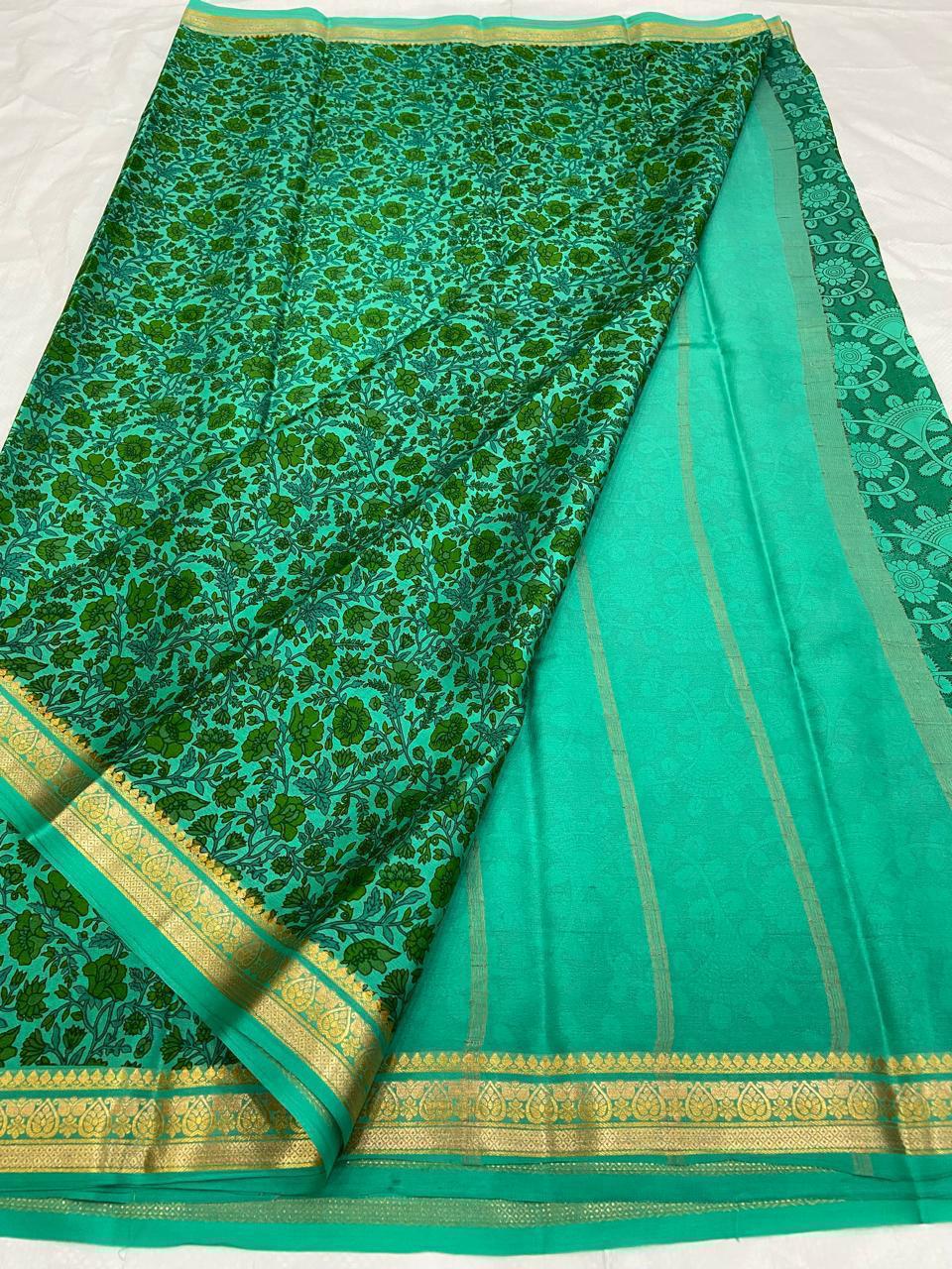 Buy PAVITRA Pure Kubera Pattu Saree – Digital Print Silk Collection