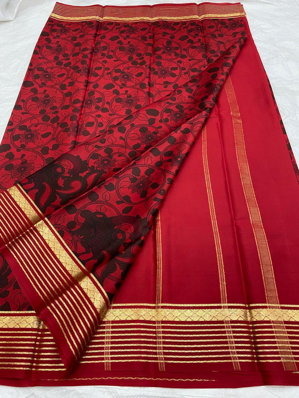 Buy PAVITRA Pure Kubera Pattu Saree – Digital Print Silk Collection