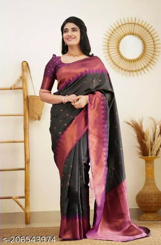 Woven Bollywood Pure Litchi Silk by Icultuer
