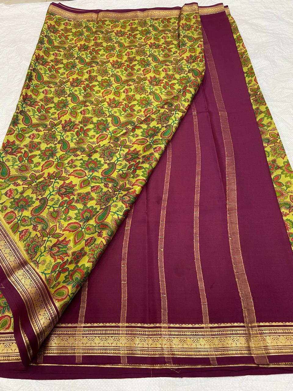 Buy PAVITRA Pure Kubera Pattu Saree – Digital Print Silk Collection