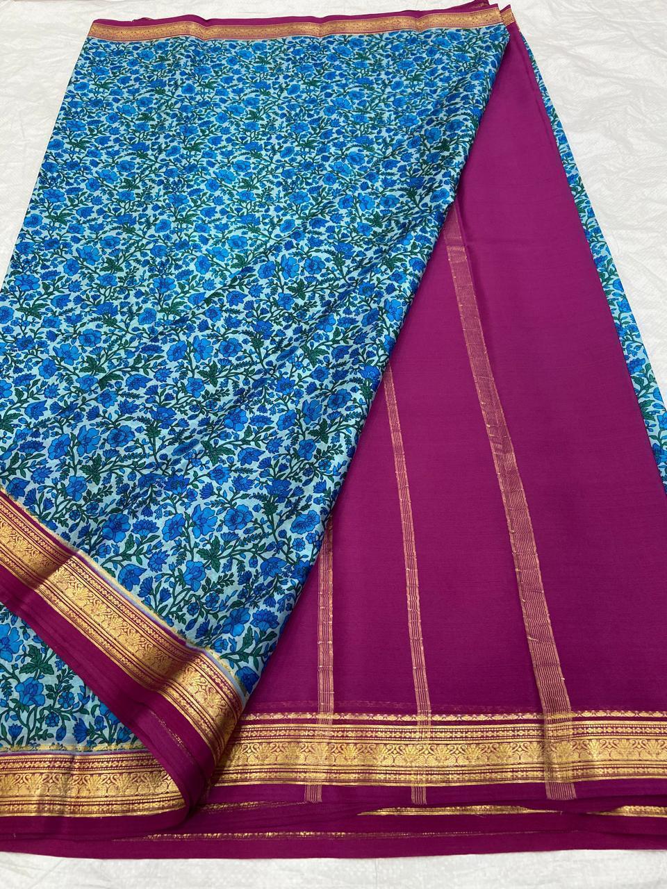Buy PAVITRA Pure Kubera Pattu Saree – Digital Print Silk Collection