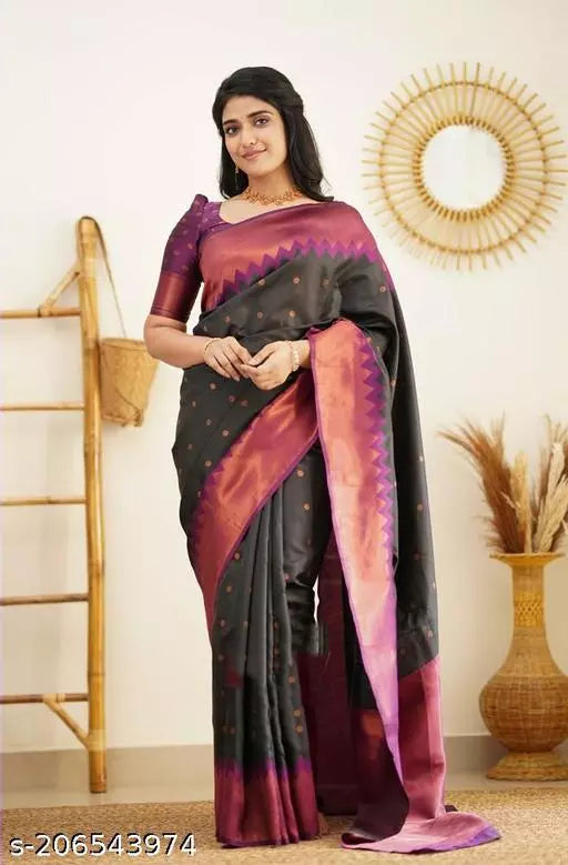 Woven Bollywood Pure Litchi Silk by Icultuer